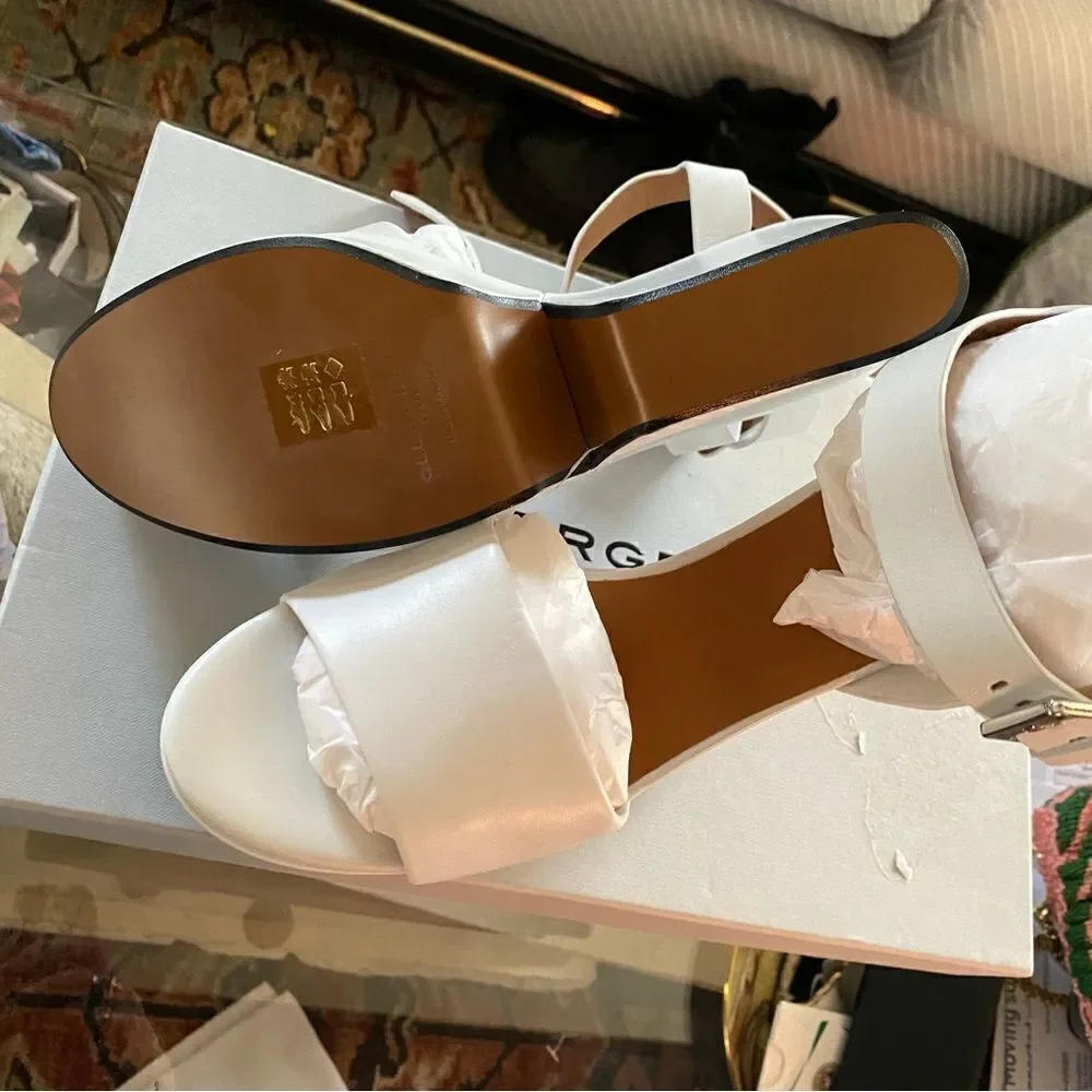 Robert Clergerie Darryl white Platforms Sandals Wedges Shoes Sz 41 10.5 NEW